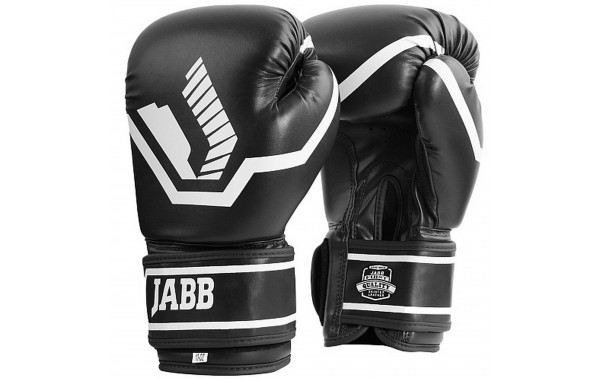 Перчатки боксерские (иск.кожа) 12ун Jabb JE-2015/Basic 25 черный 600_380