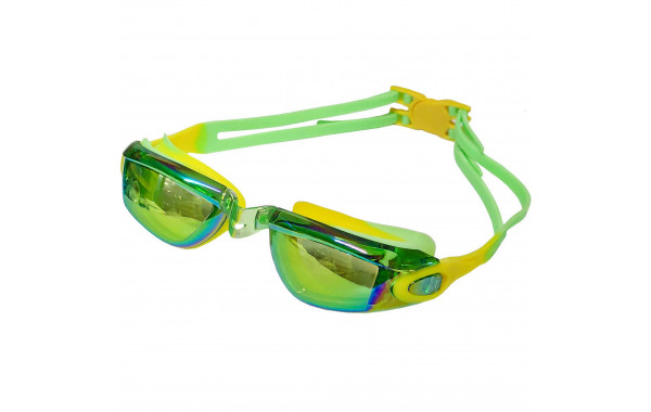 Очки для плавания взрослые с зеркальными стёклами Sportex B31549-C желто\зеленый 600_380