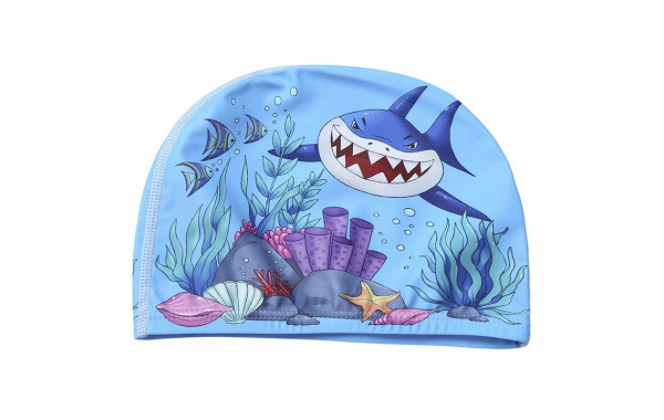 Шапочка для плавания детская текстиль (Акула) Sportex E41262 600_380