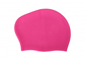Шапочка для плавания Sportex Big Hair, силиконовая, взрослая, для длинных волос E42811 розовый неон