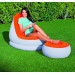 Надувное кресло Comfort Cruiser Inflate-A-Chair 122х94х81 см с пуфиком для ног 54х54х26 см Bestway 75053 75_75