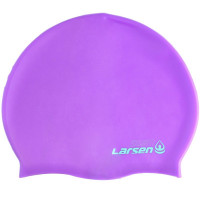 Шапочка для плавания Larsen MC47, силикон, фиолетовый