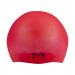 Шапочка для плавания TYR Wrinkle Free Silicone Cap, силикон, LCS\610 красный 75_75