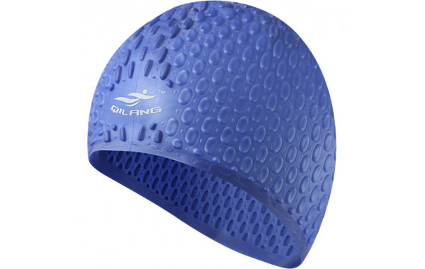 Шапочка для плавания силиконовая Bubble Cap (синяя) Sportex E41538 600_380