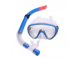 Набор для плавания маска+трубка Sportex E33110-1 синий, (ПВХ)