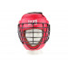 Шлем для рукопашного боя с защитной маской .(иск.кожа) Jabb JE-6012, красный 75_75
