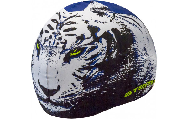 Шапочка для плавания Atemi PSC301 синяя(тигр) детская 600_380