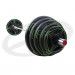 Диск олимпийский, полиуретановый, с 4-мя хватами, цвет черный с ярко зелеными полосами, 15кг Oxide Fitness OWP01 75_75