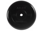Диск обрезиненный d26мм MB Barbell MB-AtletB26-25 25кг черный
