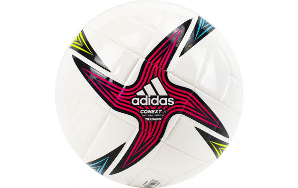 Мяч футбольный Adidas Conext 21 Training GK3491 р.4, бело-мультикол 600_380