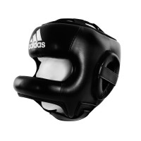 Шлем боксерский с бампером Adidas Pro Full Protection Boxing Headgear adiBHGF01 черный