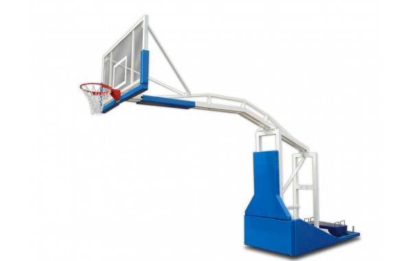 Стойка баскетбольная ФСИ мобильная складная, с выносом 3,25м, с электроподьемом стрелы, без противовесов 9107 600_380
