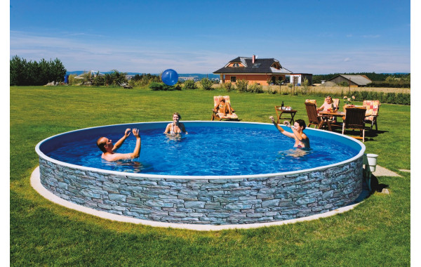 Морозоустойчивый бассейн Azuro Stone круглый 3,6х1,2 м Premium 600_380
