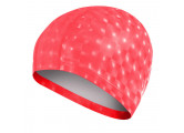 Шапочка для плавания ПУ одноцветная 3D (Красная) Sportex B31517