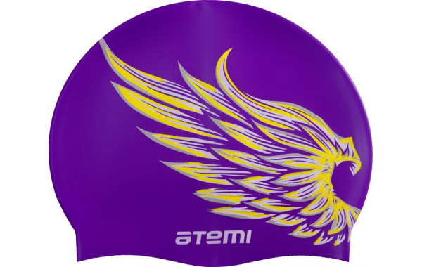 Шапочка для плавания Atemi PSC308 лиловая(крылья) детская 600_380