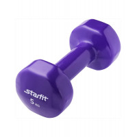 Гантель виниловая 5 кг Starfit DB-101 фиолетовый