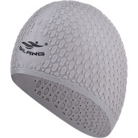 Шапочка для плавания силиконовая Bubble Cap (серая) Sportex E41546