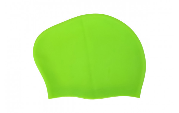Шапочка для плавания Sportex Big Hair, силиконовая, взрослая, для длинных волос E42810 зеленый неон 600_380