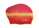 Шапочка плавательная для длинных волос Larsen МC-800 оранж/роз