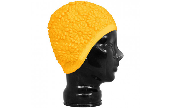 Шапочка для плавания Fashy Latex Ornament Cap, 3102-00-45, латекс, желтый 600_380