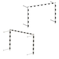 Ворота для гандбола\мини-футбола 300х200х100см стальные складные пристенные (пара) Dinamika ZSO-002837