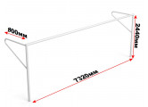 Ворота футбольные стационарные с консолью для натяжения сетки Glav 15.100 (732x244см) шт