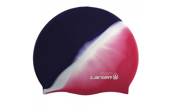 Шапочка плавательная Larsen MC36 розовый\синий 600_380