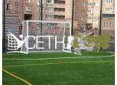 Сетка для футбольных ворот нить 3мм безузловая,10х10см, полипропилен ПрофСетка 2030-03
