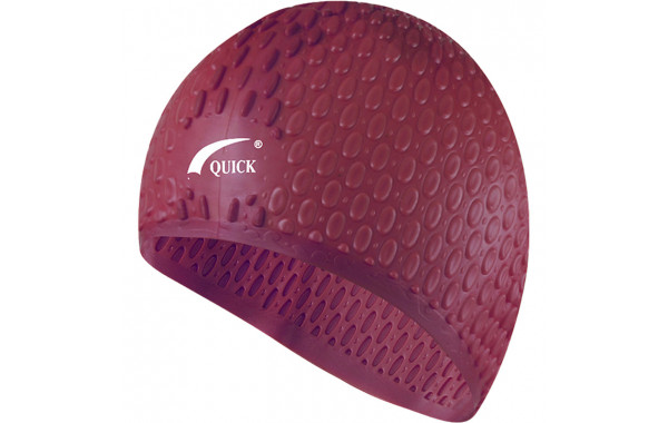 Шапочка для плавания силиконовая Bubble Cap (бордовая) Sportex E41539 600_380