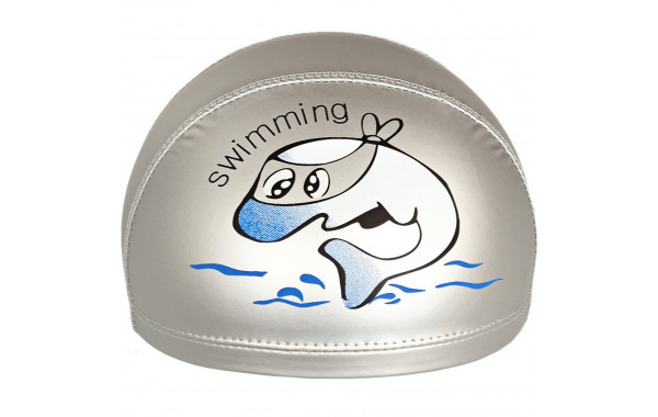 Шапочка для плавания детская Sportex Дельфин (ПУ) E41279 металик 600_380