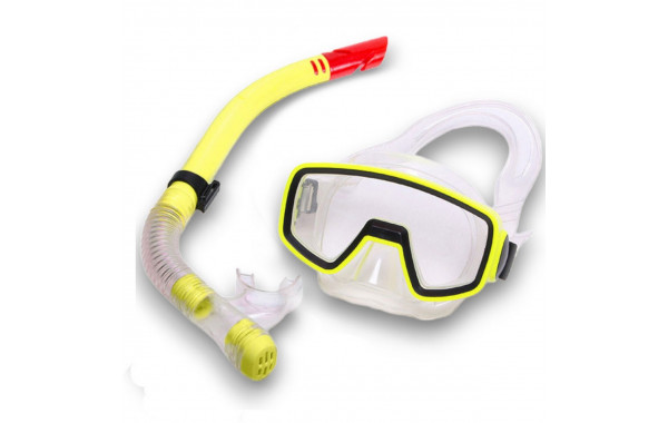 Набор для плавания детский Sportex маска+трубка (ПВХ) E41226 желтый 600_380