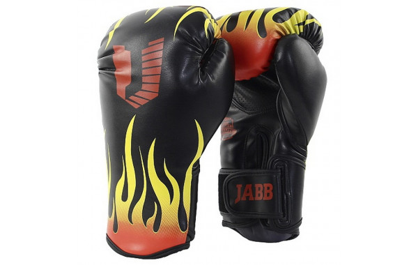 Боксерские перчатки Jabb JE-4077/Asia 77 Fire черный 8oz 600_380