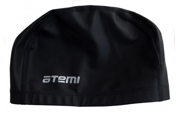 Шапочка для плавания Atemi тканевая с силиконовым покрытием СС101 черный 600_380