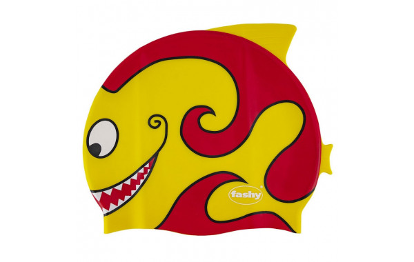 Шапочка для плавания Fashy Childrens Silicone Cap 3048-00-80 желто-красный 600_380