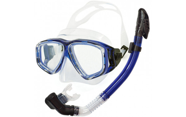 Набор для плавания юниорский Sportex маска+трубка (Силикон) E39237 синий 600_380