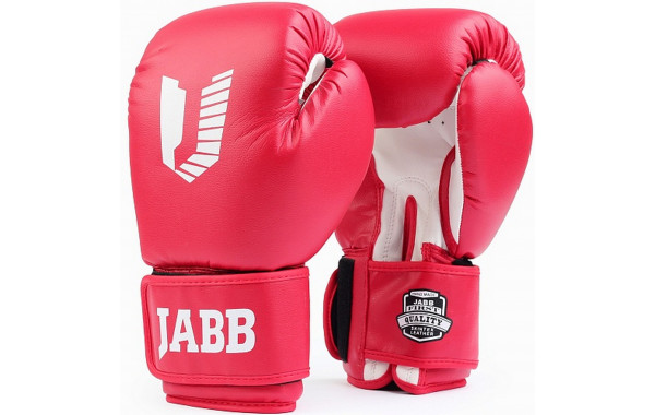 Перчатки боксерские (иск.кожа) 12ун Jabb JE-4068/Basic Star красный 600_380