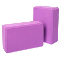 Набор йога блоков полумягких 2 штуки 22,3х15х7,6см Sportex из вспененного ЭВА (E40572) BE300-2 розовый