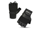 Перчатки для тяжелой атлетики и фитнеса суппорт Larsen 16-8343 black