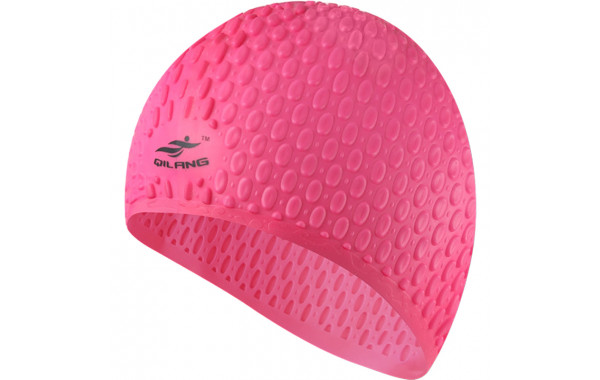 Шапочка для плавания силиконовая Bubble Cap (розовая) Sportex E41543 600_380