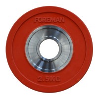 Диск бампированный обрезиненный Foreman D50 мм 2,5 кг FM\BM-2,5KG\RD красный