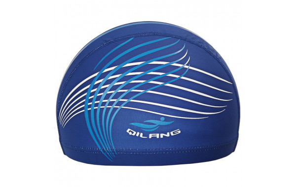Шапочка для плавания Sportex с принтом ПУ E36890-10 темно синий 600_380