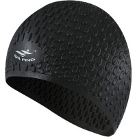 Шапочка для плавания силиконовая Bubble Cap (черная) Sportex E41534