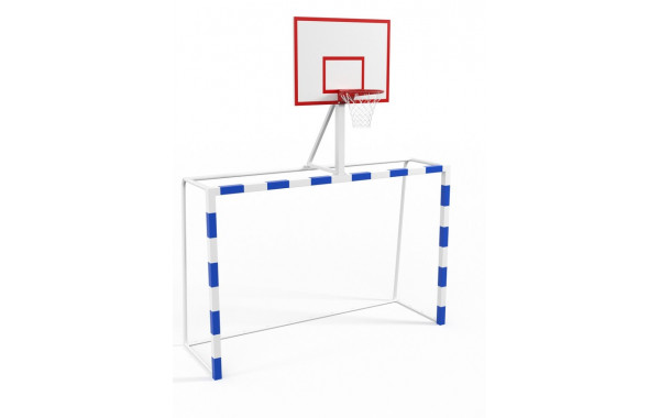 Ворота с баскетбольным щитом из фанеры Glav с удлиненными штангами и стаканами 7.103-2 600_380