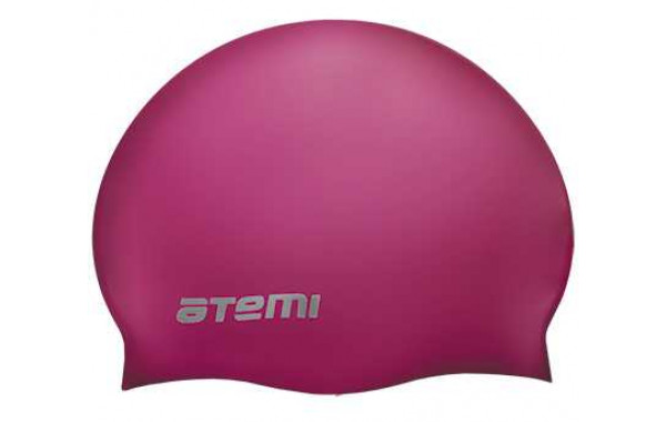 Шапочка для плавания Atemi SC104, силикон, вишневая 600_380