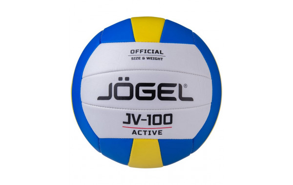Мяч волейбольный Jögel JV-100  р.5, синий\желтый 600_380