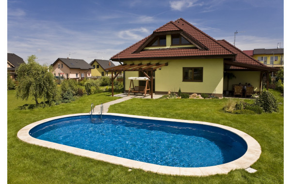 Морозоустойчивый бассейн Ibiza овальный глубина 1,2 м размер 7,0х3,5 м, мозайка 600_380