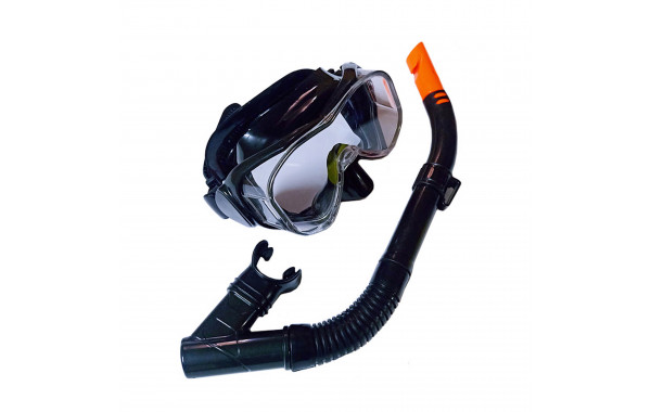 Набор для плавания Sportex взрослый, маска+трубка (ПВХ) E39247-4 черный 600_380