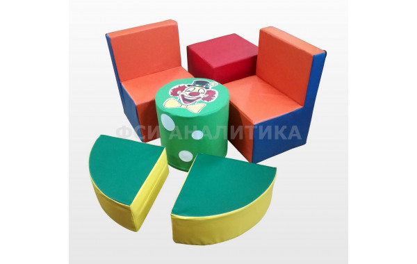 Детский игровой комплект мягкой мебели - Веселый клоун ФСИ 10295 600_380