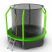 Батут с внутренней сеткой и лестницей EVO Jump Cosmo 8ft + нижняя сеть, зеленый 75_75