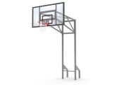 Стойка баскетбольная уличная усиленная со щитом из оргстекла, кольцом и сеткой Spektr Sport